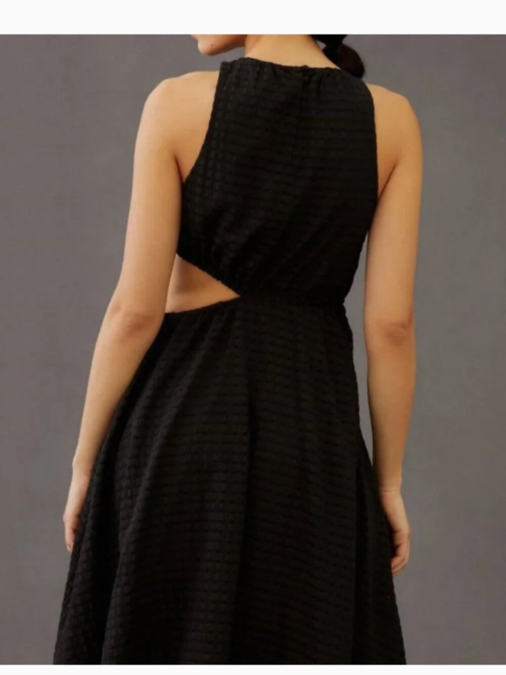 Maeve by Anthropologie Black Textured Cutout Dress Size Small NWT - Picture 3 of 9